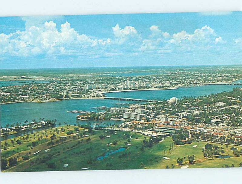 Unused Pre-1980 PANORAMIC VIEW Palm Beach - West Florida FL F8880