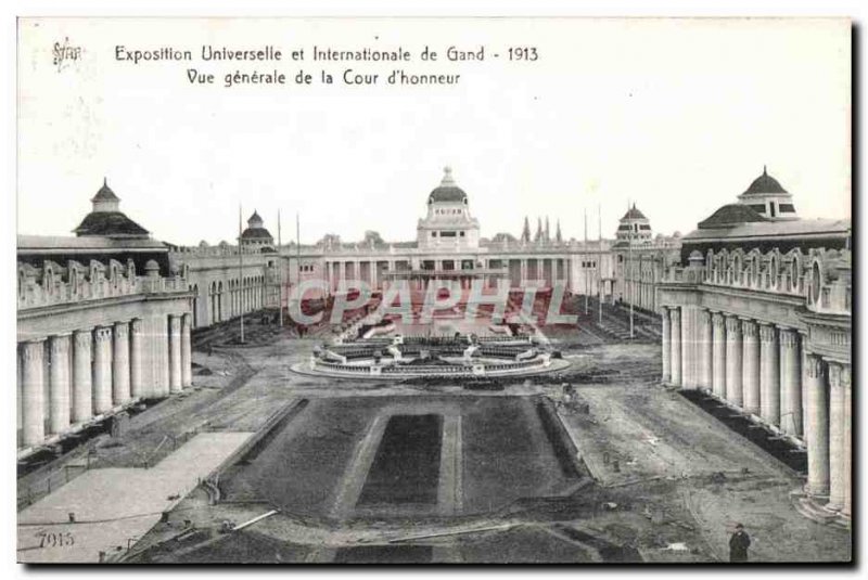 Old Postcard Universal and International Exhibition Ghent General view of the...