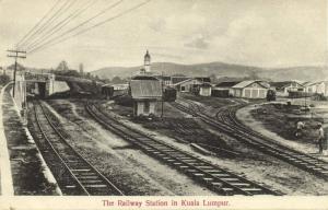 straits, Malay Malyasia, KUALA LUMPUR, Railway Station (1910s) Postcard