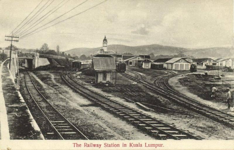 straits, Malay Malyasia, KUALA LUMPUR, Railway Station (1910s) Postcard