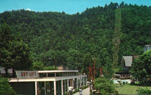 Vintage Postcard Sky Lift Scenic Mile Trip Crockett Gatlinburg Tennessee