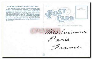 Postcard Old New Michigan Central Station Detroit Mich