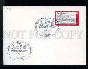 276370 GERMANY 1977 year Hermann Hesse cancellation card