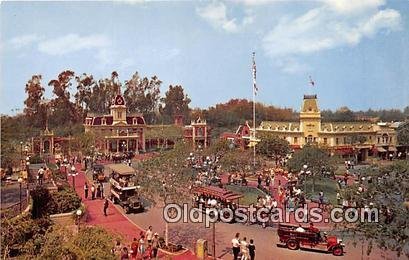 Town Square, Main Street Disneyland, Anaheim, CA, USA Unused 