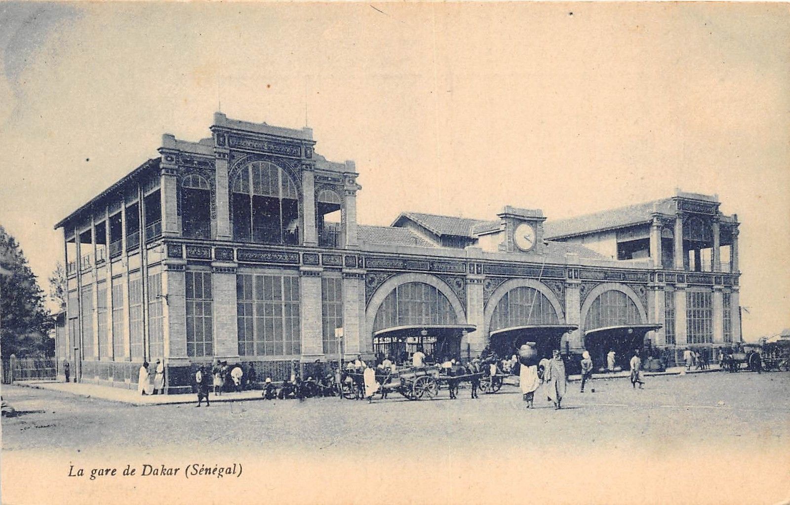 Carte Postale Ancienne – Dakar Sénégal – La Gare – Noir Et Blanc – Début 1900