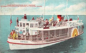 Glass Bottom Power Boat Empress Catalina Island, CA 1910 Vintage Postcard