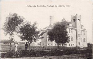 Collegiate Institute Portage la Prairie Manitoba from 'Frank' c1909 Postcard H56