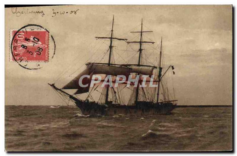 Postcard Old Ship sea sailboat