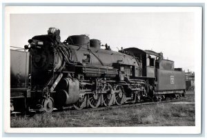 c1950's C B & Q Railroad Locomotive Train #4986 Burlington RPPC Photo Postcard