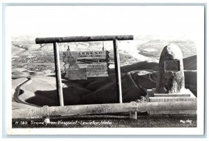 c1940's Scene From Viewpoint Lewiston Idaho ID RPPC Photo Antique Postcard