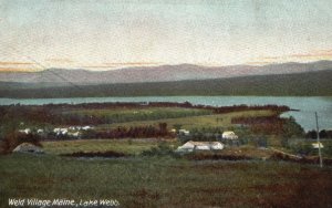 Vintage Postcard 1910's Weld Village Lake Webb Maine ME Pub. Hugh Leighton Co.
