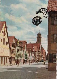 Germany Dinkelsbuehl Segringerstrasse mit Drei-Mohrenschild 1965
