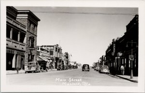 Main Street Macleod Alberta AB Alta Queens Hotel Neddow Palace RPPC Postcard H12