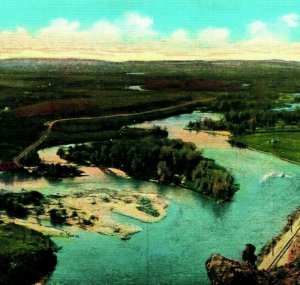 Missouri River Headwaters Montana MT 3 Forks Madison UNP Vtg Linen Postcard S20