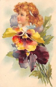 Young girl inside a flower bouquet Fantasy PU Unknown 