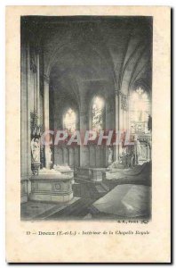 Old postcard Dreux E and L Interior of the Chapel Royal
