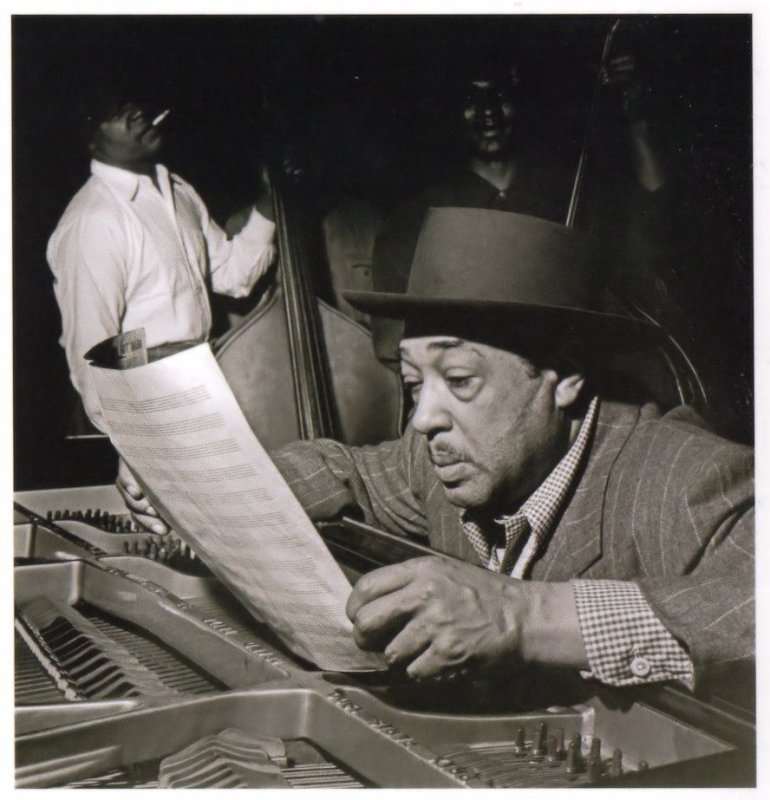 Duke Ellington Live Chicago Rehersal Jazz Award Photo Postcard