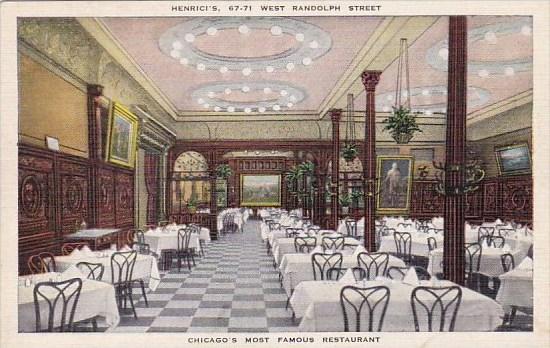 Henrici's 67 71 West Randolph Street Chicago's Most Famous Restaurant Chicago...