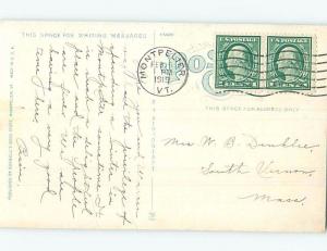 Divided-Back POST OFFICE SCENE Montpelier Vermont VT d9021