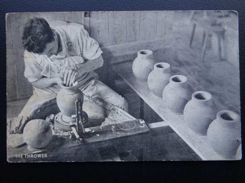 Staffordshire Pottery JOSIAH WEDGWOOD The Thrower, Ceramics c1940's Postcard