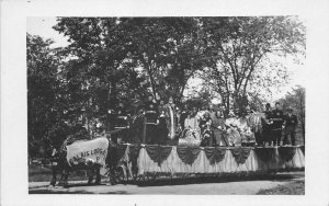 Maine Calais Lodge Parade Float Real Photo Vintage Postcard AA59762