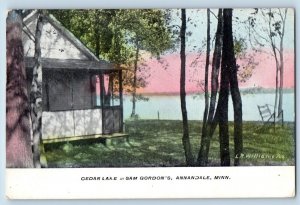 Annandale Minnesota Postcard Cedar Lake Sam Gordon's Lake c1910 Vintage Antique