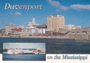 Iowa Davenport Mississippi Riverfront Scene