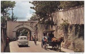 Gregory Arch, Southern Entrance to Old Nassau, Horse Carriage, Classic Car, N...