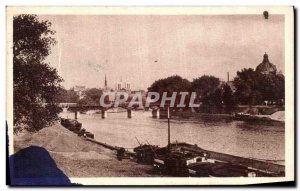 Old Postcard Paris Louvre Quays