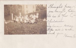 RPPC: MA, School Children, Boston to Saco, ME, Used (PC649)