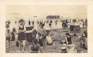 Wollaston MA Beach Bathing Suits Float RPPC