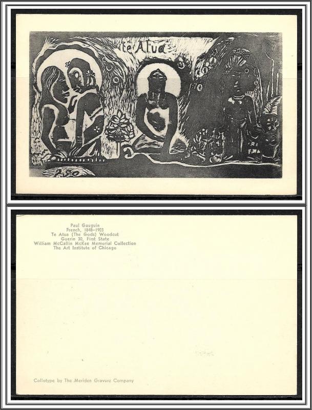 Illinois Paul Gauguin Woodcut Chicago Art Institute - [IL-030]