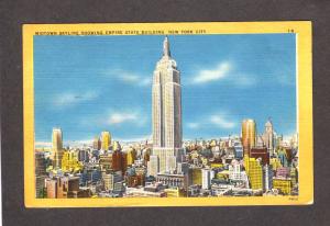 NY Empire State Building Bldg New York City NYC Postcard Midtown