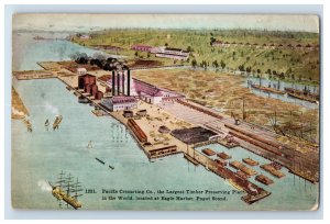 C.1910s Pacific Cre Seting Co Eagle Harbor Factory Postcard P11e