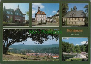 Germany Postcard - Konigsee Thuringen, Rathaus, Waldbad, Alte Kirche RR20184