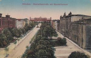 Germany Muenchen Maximilianstrasse mit Maximilianeum 1929