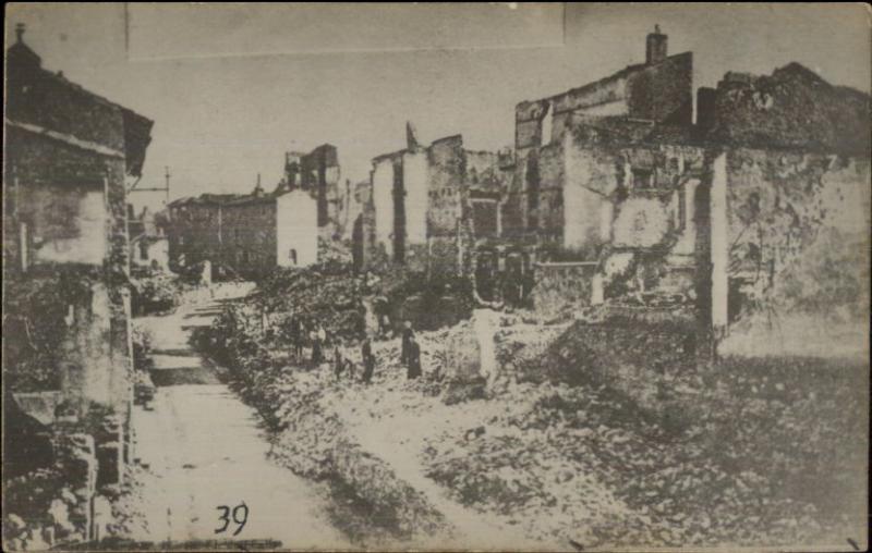 WWI Verdun France After Bombing Real Photo Postcard #39