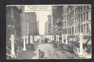 CHICAGO ILLINOIS 1910 KNIGHTS TEMPLER TRENNIEL CONCLAVE VINTAGE POSTCARD