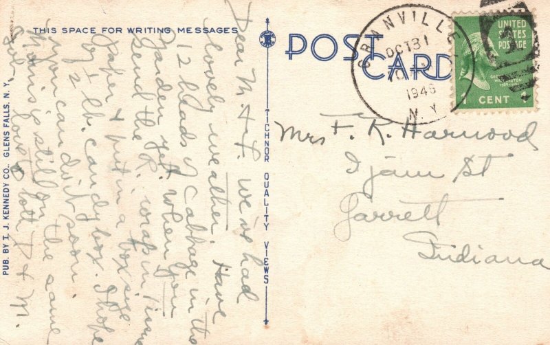 Vintage Postcard 1946 Methodist Church Glen Falls New York T.J. Kennedy Co. Pub.