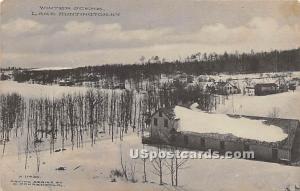 Winter Scene Lake Huntington NY 1913