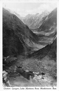 NEW ZEALAND~CLINTON CANYON-LAKE MINTARA FROM MACKINNON PASS~1960 PHOTO POSTCARD*