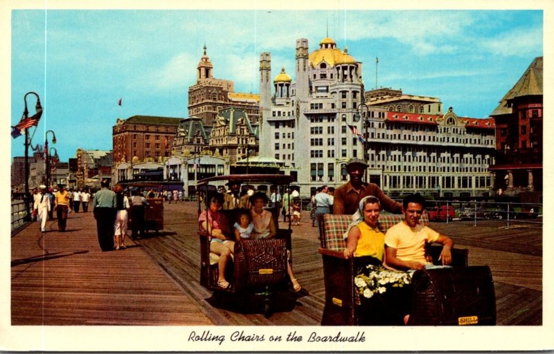 New Jersey Atlantic City Rolling Chairs On The Boardwalk