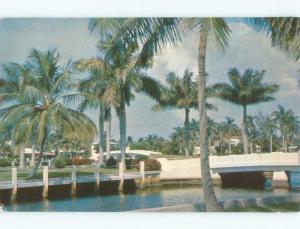 Pre-1980 BRIDGE ON WATERWAY Fort Lauderdale Florida FL d4450