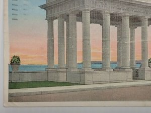 Postcard Portico Plymouth Rock Massachusetts 1936 Cornerstone of Republic 2095