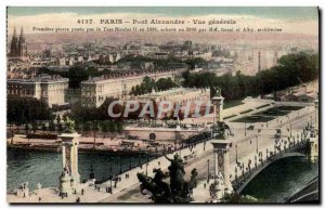 Old Postcard Paris Pont Alexandre Vue Generale