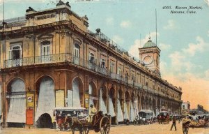 TACON MARKET HAVANA CUBA CAIMANERA ORIENTE TO NEW YORK POSTCARD 1911