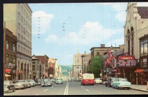 New York UTICA Genesee Str looking North older cars Store Fronts pm1961 Chrome