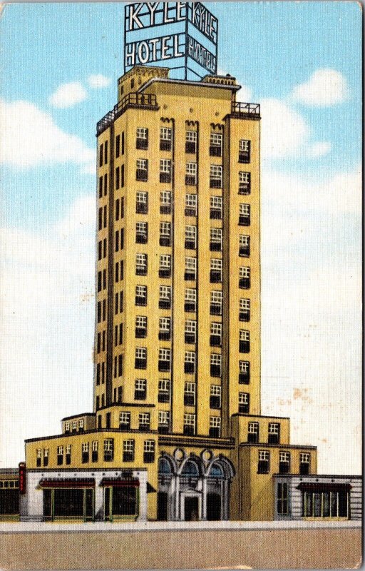 Linen Postcard Kyle Hotel in Temple, Texas