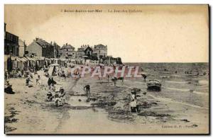 Old Postcard Saint Aubin sur Mer The Joy of Children