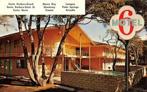 MONTEREY, CA California  MOTEL 6  Pool  ROADSIDE   c1960's Chrome Postcard 